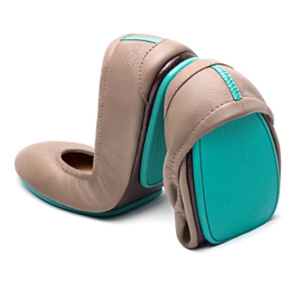 Tieks Taupe Flats Size 9